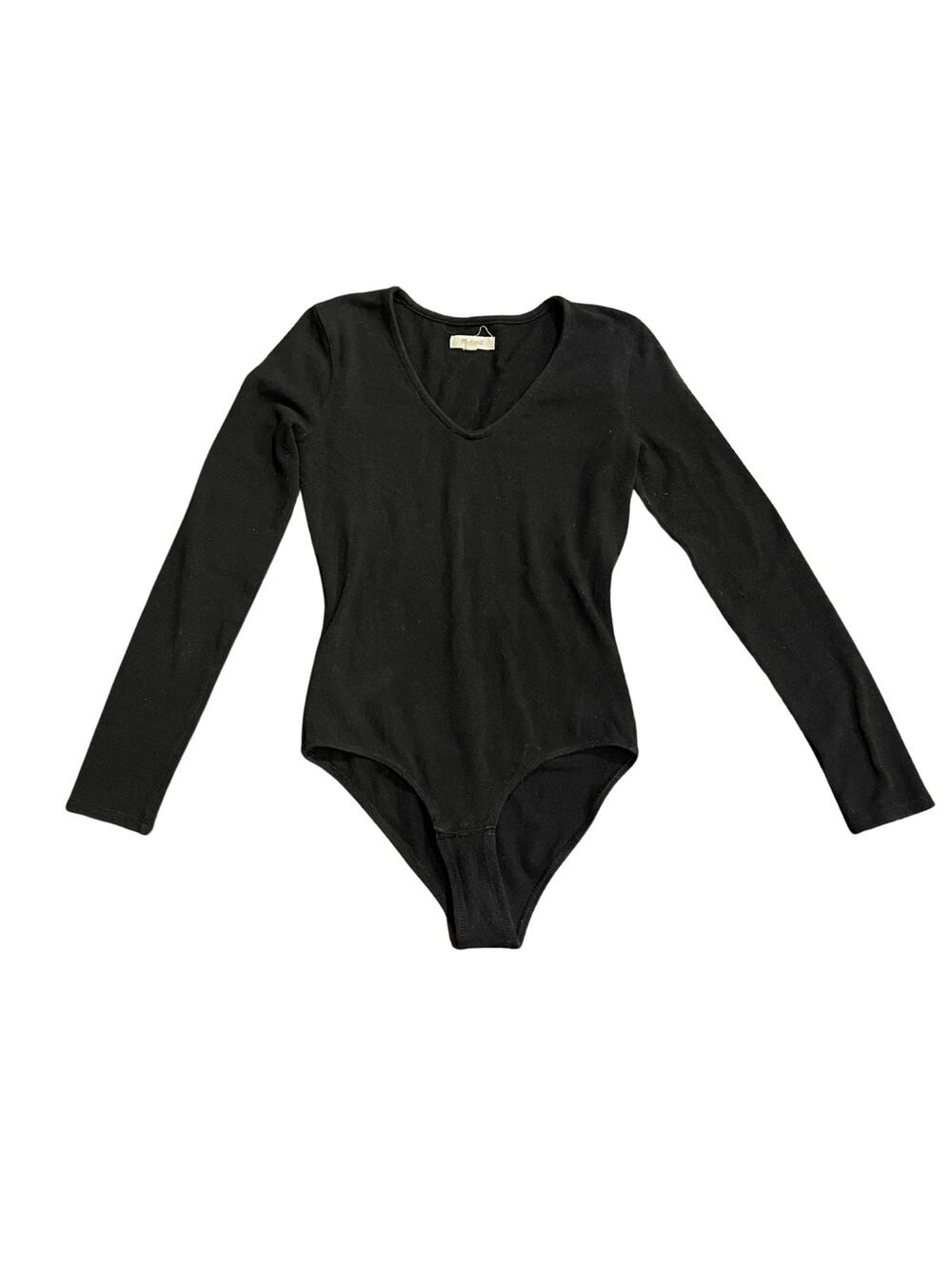 Madewell V-Neck Full Coverage Bodysuit Small Soft Stretchy Fitted Casual Chic